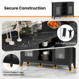 Sideboard Buffet Cabinet with 2 Drawers and 4 Adjustable Shelves