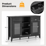 Sideboard Buffet Cabinet with 2 Drawers and 4 Adjustable Shelves