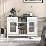 Sideboard Buffet Cabinet with 2 Drawers and 4 Adjustable Shelves