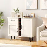 2-Door Buffet Sideboard with 6-Bottle Wine Rack Drawer