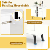 2-Door Buffet Sideboard with 6-Bottle Wine Rack Drawer