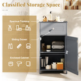 Single Door Bathroom Cabinet with Adjustable Shelf and Drawer
