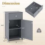 Single Door Bathroom Cabinet with Adjustable Shelf and Drawer