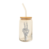 Halloween Can Glass w/Lid