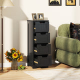 Free-Standing Side Storage Organizer with 4 Drawers