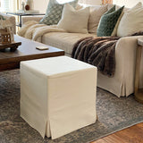 Deluxe Slipcover Upholstered Ottoman