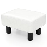 Small PU Leather Rectangular Seat Ottoman Footstool
