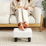 Small PU Leather Rectangular Seat Ottoman Footstool