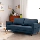72 Inch Small Fabric Loveseat Sofa Couch with Wood Legs
