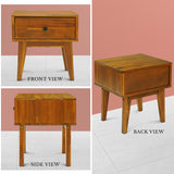 Acacia Sofia 1-Drawer Solid Wood Nightstand for Stylish Storage
