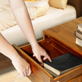 Acacia Sofia 1-Drawer Solid Wood Nightstand for Stylish Storage