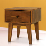 Acacia Sofia 1-Drawer Solid Wood Nightstand for Stylish Storage