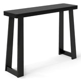 Solid Rubber Wood Console Table 43inch Narrow Entryway Table with Thick Tabletop and Stable Base