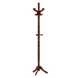 Solid Wood Hall Tree with 11 Hooks and 3 Height Options for Entryway