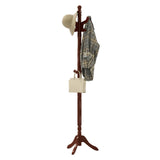 Solid Wood Hall Tree with 11 Hooks and 3 Height Options for Entryway
