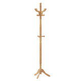 Solid Wood Hall Tree with 11 Hooks and 3 Height Options for Entryway