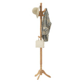 Solid Wood Hall Tree with 11 Hooks and 3 Height Options for Entryway