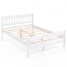 Solid Wood Platform Bed Frame with Wood Slat Support White