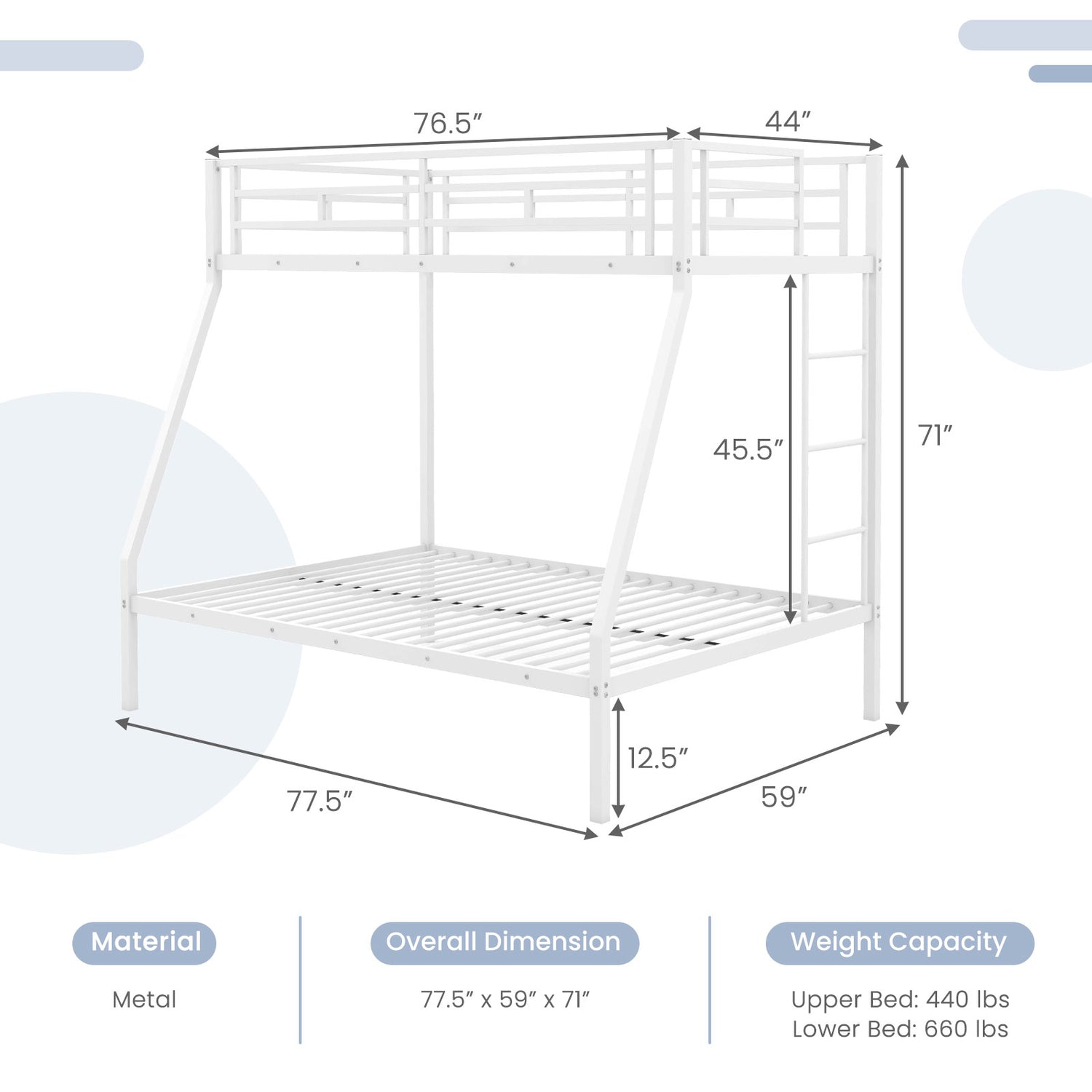 Space-saving Metal Slatted Bed Frame for Teens and Adults Noise-free No Box Spring Needed