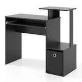 Space-saving Computer Desk with Pull-out Keyboard Tray