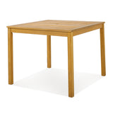 Square Acacia Wood Outdoor Dining Table with Umbrella Hole