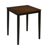 Square Dining Table with Solid Wood Frame for 4-Person