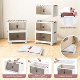 25.5/60 Gal Stackable Storage Boxes Bins with Magnetic Doors and Lockable Casters-M