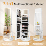 Standing Jewelry Cabinet with Adjustable LED Lights