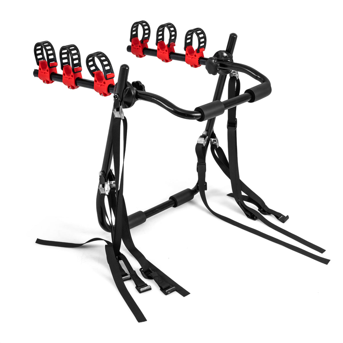 Superbuy Trunk Mount 3-Bike Rack with Anti-Sway Straps & Soft Padding for SUV