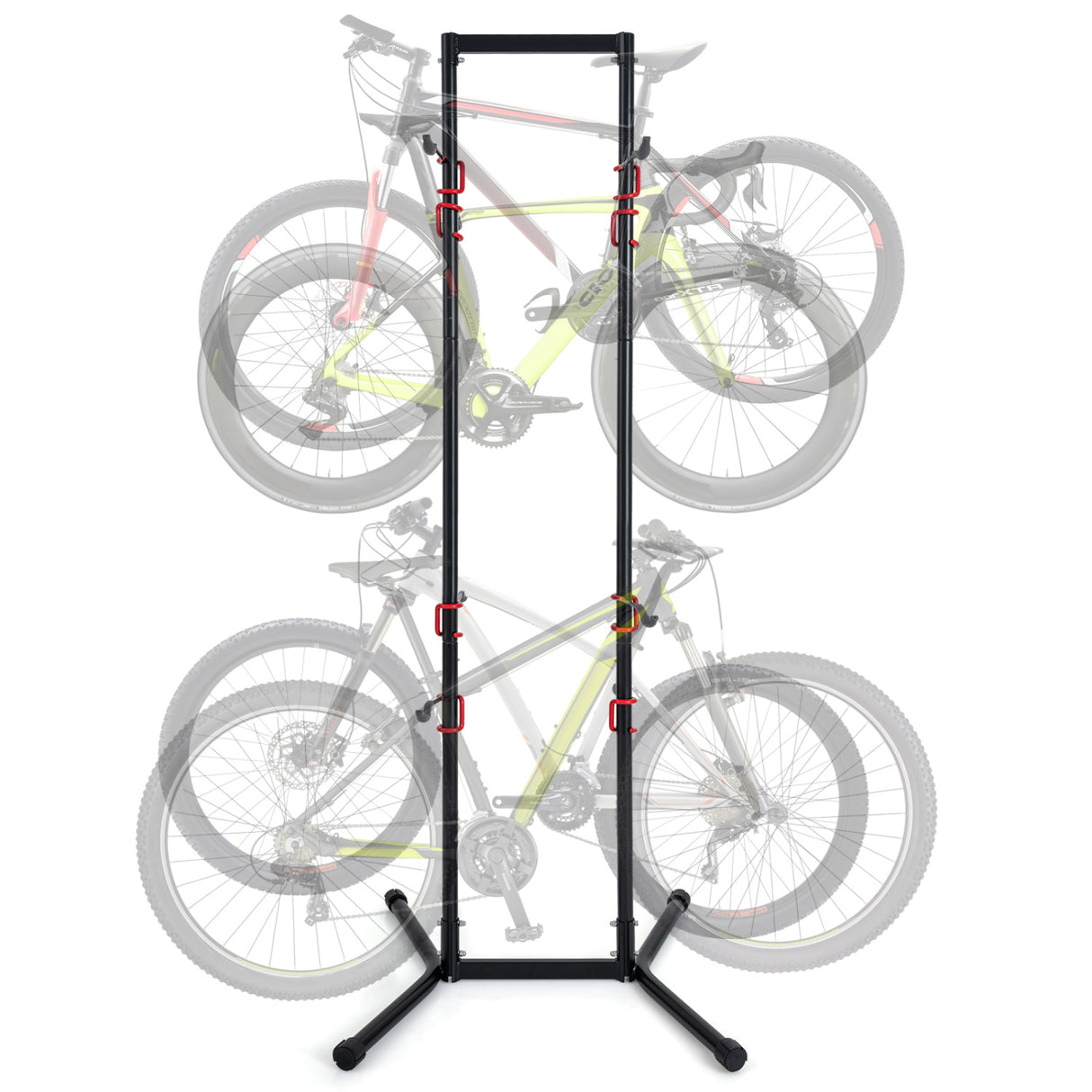 Adjustable Bike Storage Rack with Vertical Stand for 4 Bikes and Garage