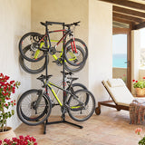 Adjustable Bike Storage Rack with Vertical Stand for 4 Bikes and Garage