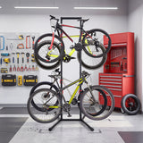 Adjustable Bike Storage Rack with Vertical Stand for 4 Bikes and Garage