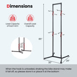 Adjustable Bike Storage Rack with Vertical Stand for 4 Bikes and Garage