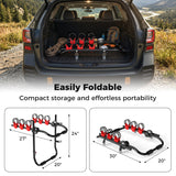 Superbuy Trunk Mount 3-Bike Rack with Anti-Sway Straps & Soft Padding for SUV