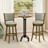 Swivel Bar Stools Set of 2 with Soft-padded Back and Seat