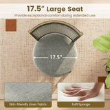Swivel Bar Stools Set of 2 with Soft-padded Back and Seat