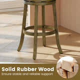 Swivel Bar Stools Set of 2 with Soft-padded Back and Seat