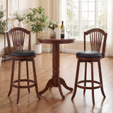 Swivel Bar Stools with Backrests and Wood Frame for Kitchen Island-29/Island-24 Inch