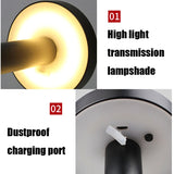 BC965 Student Eye Protection USB Waterproof LED Table Lamp Bedside Bar Table Lamp, Colour: Yellow Marble Pattern