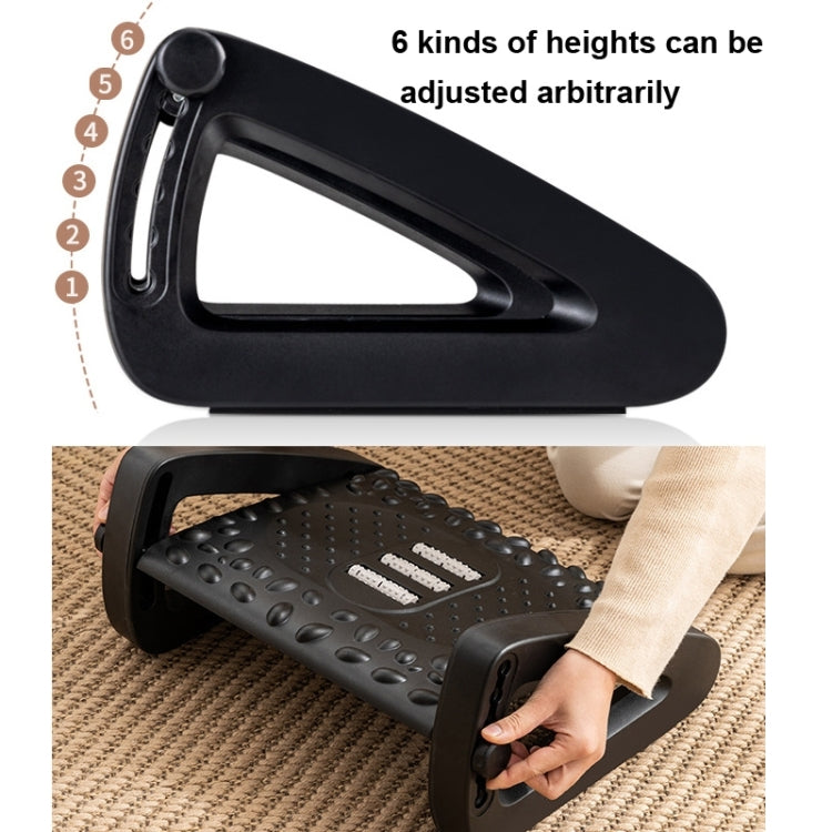 Office Computer Set Up Foot Stool Foot Massage Pedal(Black)