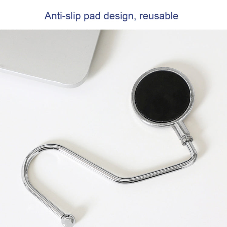 3 PCS  Removable Office Desk Side Hook Hanging Bag Hook(Leave Me)