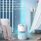 SZM120 Large Capacity Negative Ion Antibacterial Indoor Air Purifier, Plug: US Plug(White)