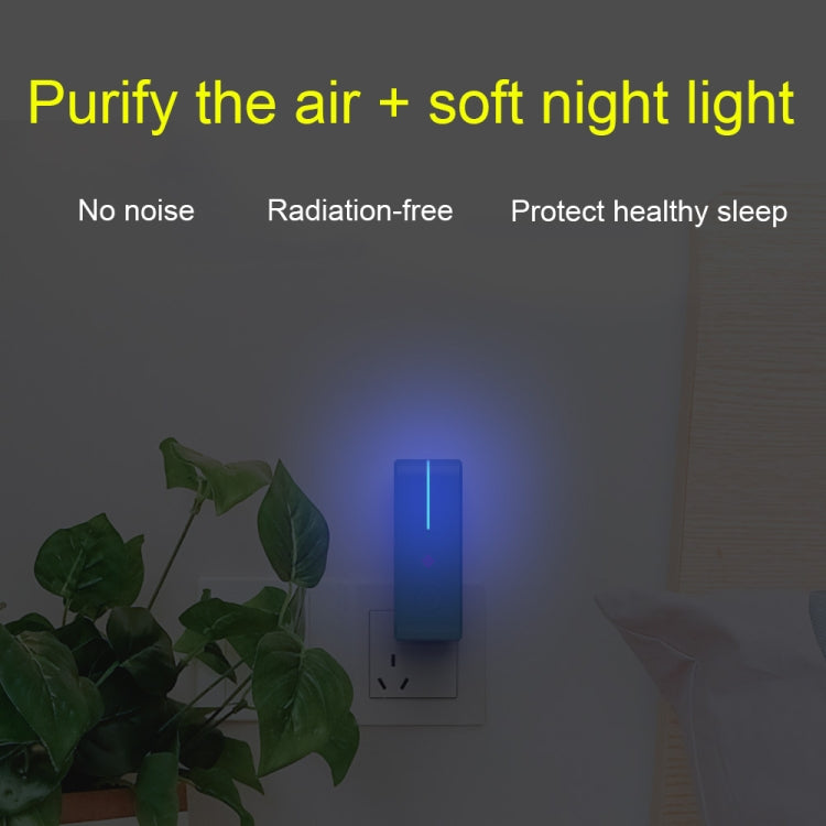 JHQ-12SS Negative Ion Air Purification UV Sterilizer with Night Light, Spec: EU Plug(Black)