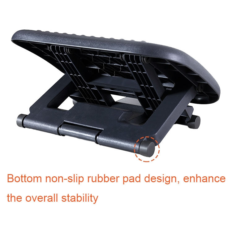 Office Adjustable Massage Foot Pedal Children Step Stool Pregnant Women Massage Mat(Black)