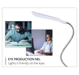 2 PCS Flexible Adjustable Portable Bedroom Reading Desk Lamp LED Night Light for Children(White)