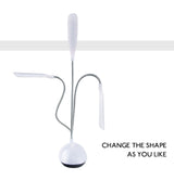 2 PCS Flexible Adjustable Portable Bedroom Reading Desk Lamp LED Night Light for Children(White)