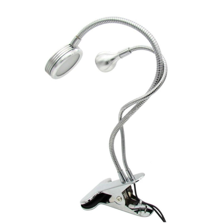 3W Creative Dimmable Double-head Clip Design LED Table Lamp, Color:Double White Light