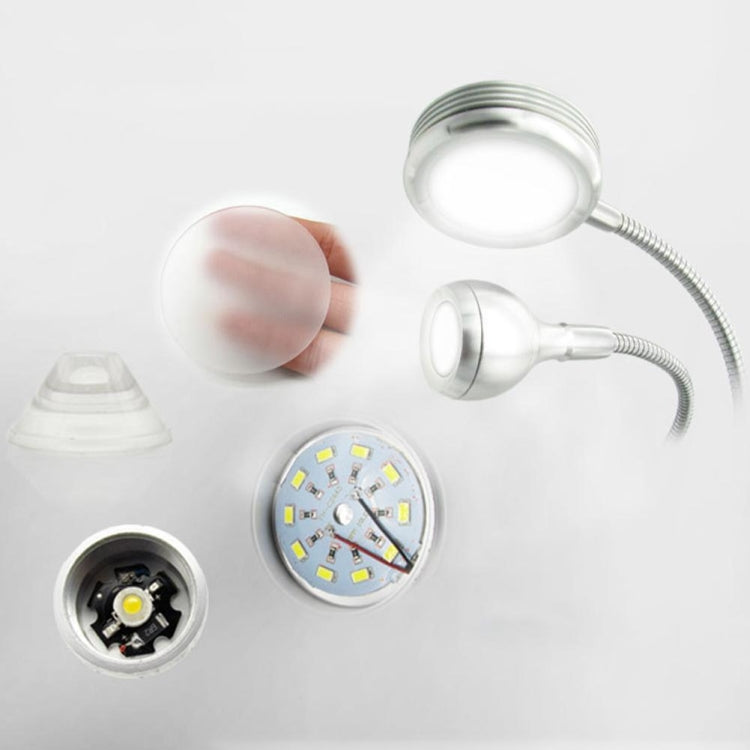 3W Creative Dimmable Double-head Clip Design LED Table Lamp, Color:Double White Light