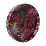 Decorative Tray Cosmos Nebula Pattern Resin Inlay Collection in 12x12
