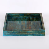Decorative Tray Verdigris Pattern Bone Inlay Collection in 3 Sizes
